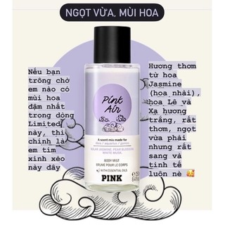 ⚜BAT436⚜ Xịt thơm dưỡng thể body mist -𝐕𝐢𝐜𝐭𝐨𝐫𝐢𝐚'𝐬 𝐒𝐞𝐜𝐫𝐞𝐭 - 𝐏𝐢𝐧𝐤 𝐀𝐢𝐫