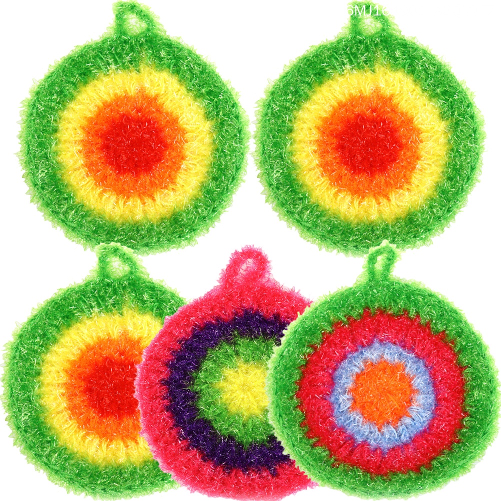 Set 5 Miếng Bọt Biển Rửa Chén Chống Dính Dầu Mỡ Tiện Lợi