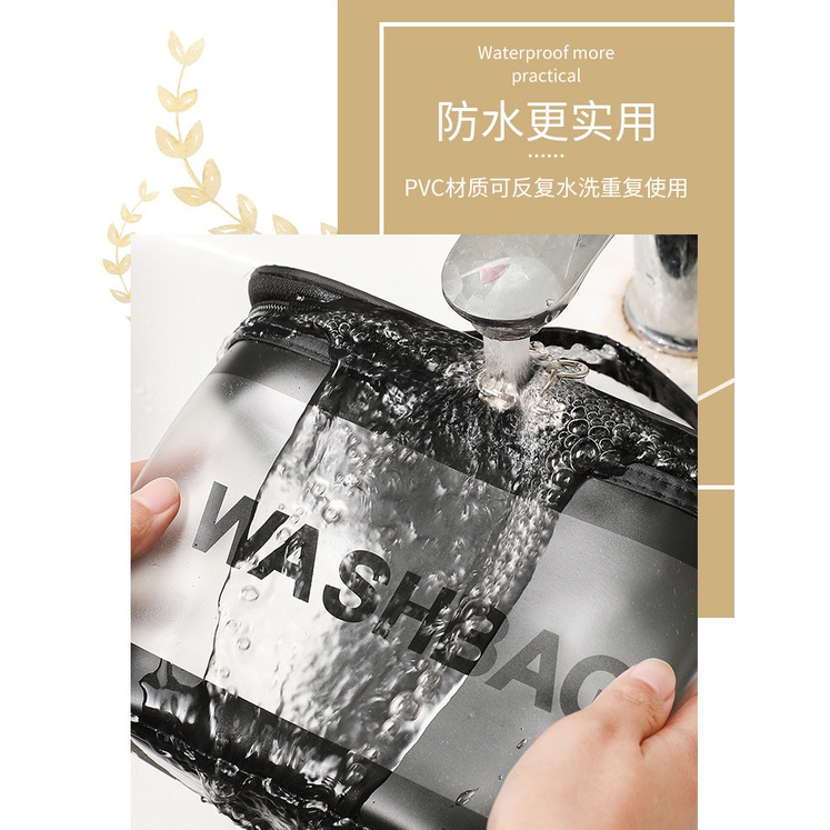 Túi Đựng Đồ Trang Điểm Trong Suốt Chống Nước Sức Chứa Lớn Tiện Lợi Dễ Sử Dụng Khi Đi Du Lịch