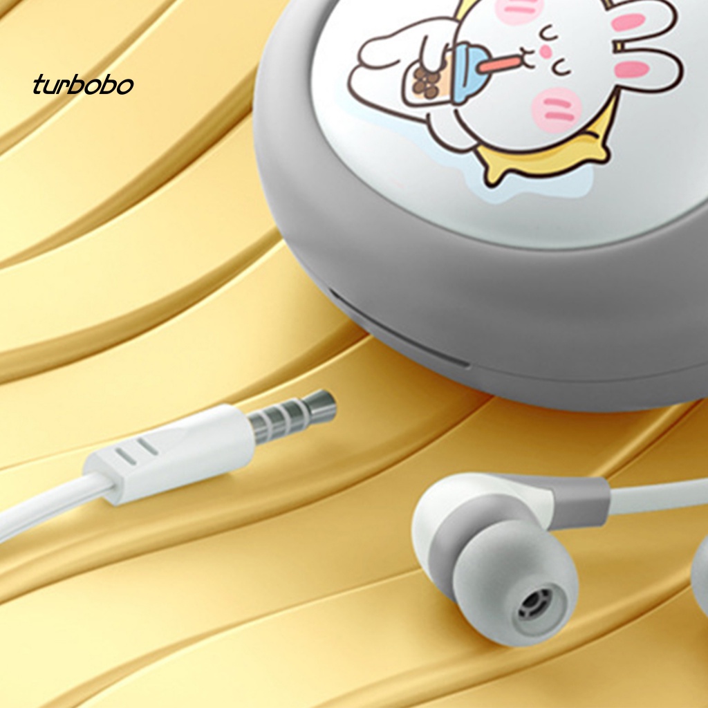 Tai Nghe Thể Thao Nhét Tai Jack 3.5mm Có Hộp Đựng Họa Tiết Hoạt Hình Cho Bé