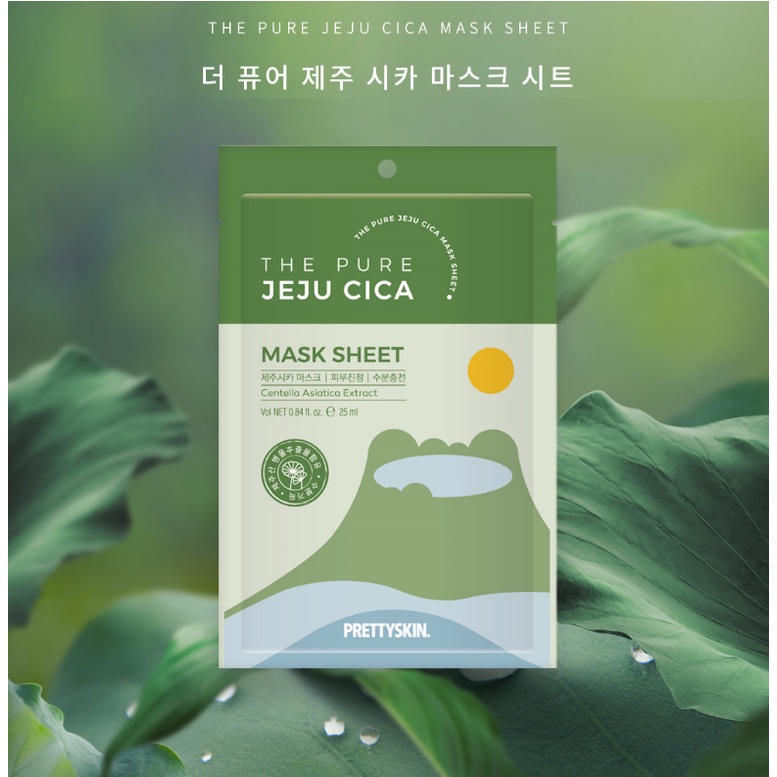 Mặt nạ rau má Pretty Skin The Pure Jeju Cica Mask 25ml