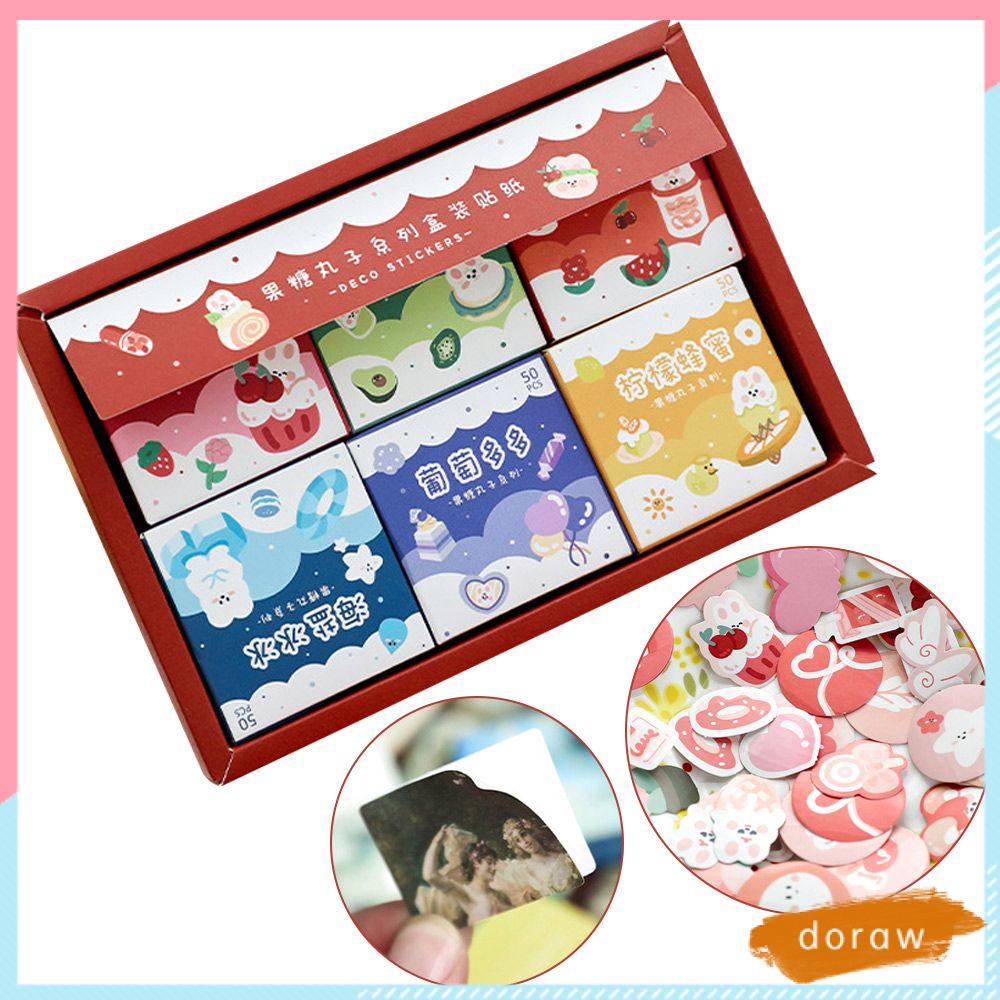 Set 6 Hộp Giấy Tráng Men Dễ Thương Dùng Trang Trí DIY