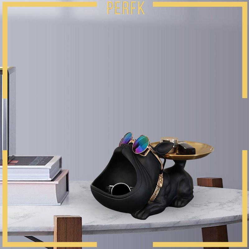 [Perfk] Khay Đựng Trái Cây / Đồ Dùng Hình Tượng Cún Bằng Nhựa Resin Điêu Khắc