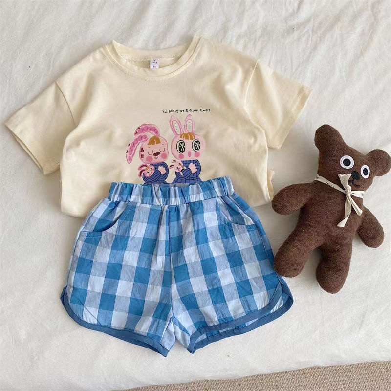 Áo Thun Tay Ngắn In Họa Tiết Hoạt Hình Phong Cách Hàn Quốc Thời Trang Xuân Hè 2023 Cho Bé Gái