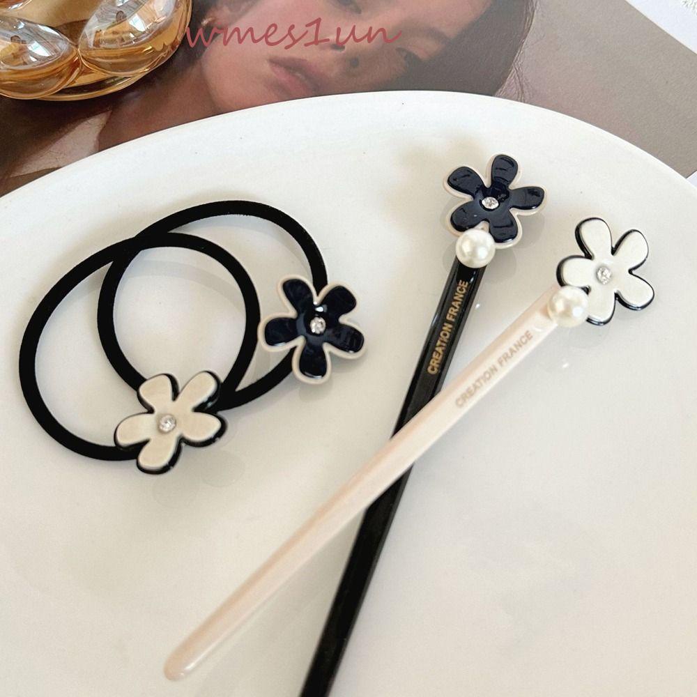 Trâm Cài Tóc Hình Hoa Thanh Lịch Cho Nữ WMES15H|Dây Cao Su Buộc Tóc Chuyên Dụng Tiện Lợi