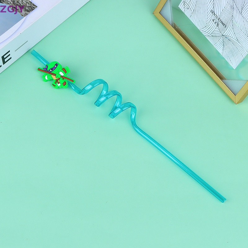 Set 2 / 6 Ống Hút Họa Tiết Hoạt Hình Dễ Thương Trang Trí Tiệc Sinh Nhật Cho Bé Mới