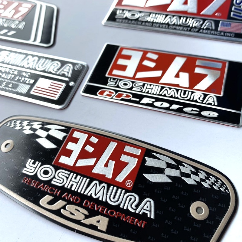 Decal DáN Trang Trí ỐNg Pô HìNh Yoshimura 3D Cho Xe MáY