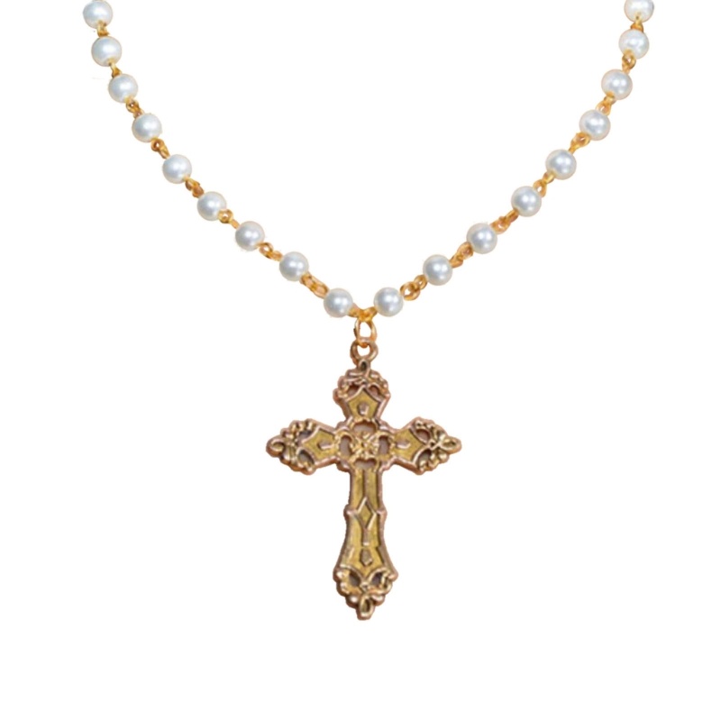 Vòng cổ Chuỗi Hạt Mặt Thánh Giá Phong Cách Gothic Cho Nam Và Nữ