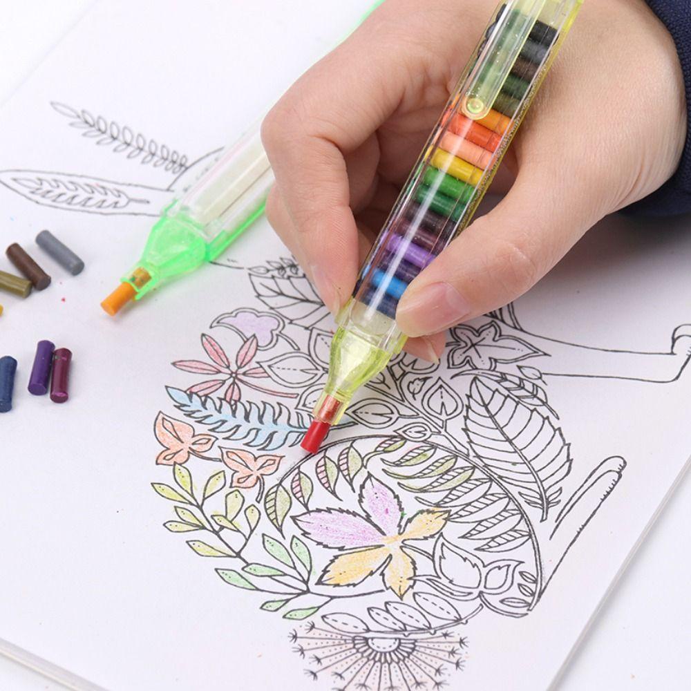 LAKAMIER Bút Sáp Dành Cho Trẻ Mẫu Giáo Dùng Làm Quà Tặng