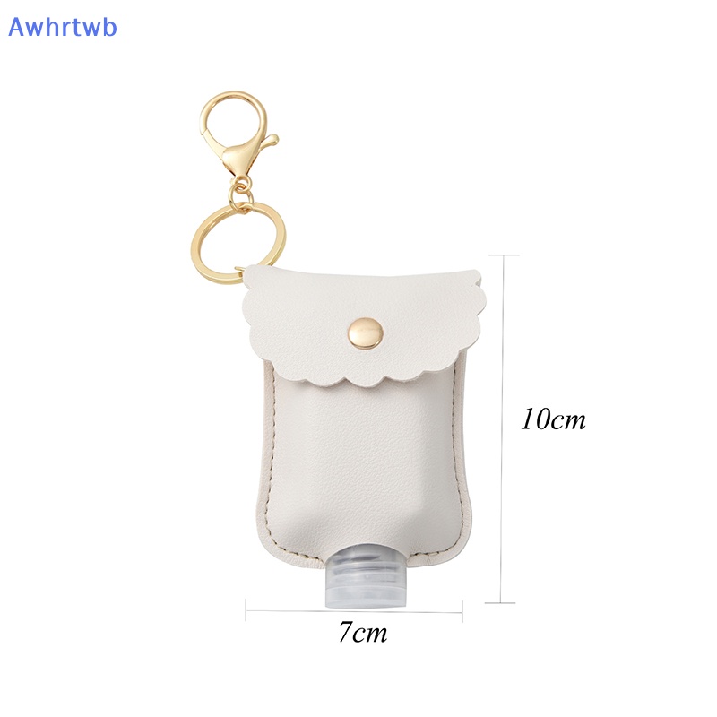 Awhrtwb Mới Móc Khóa Chai Nước Rửa Tay Khử Trùng Bằng Da Có Thể Nạp Lại Cho Du Lịch