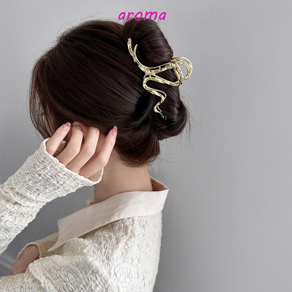 Kẹp Tóc Đuôi Ngựa Bằng Kim Loại Đơn Giản Thời Trang Cổ Điển Dành Cho Bạn Nữ