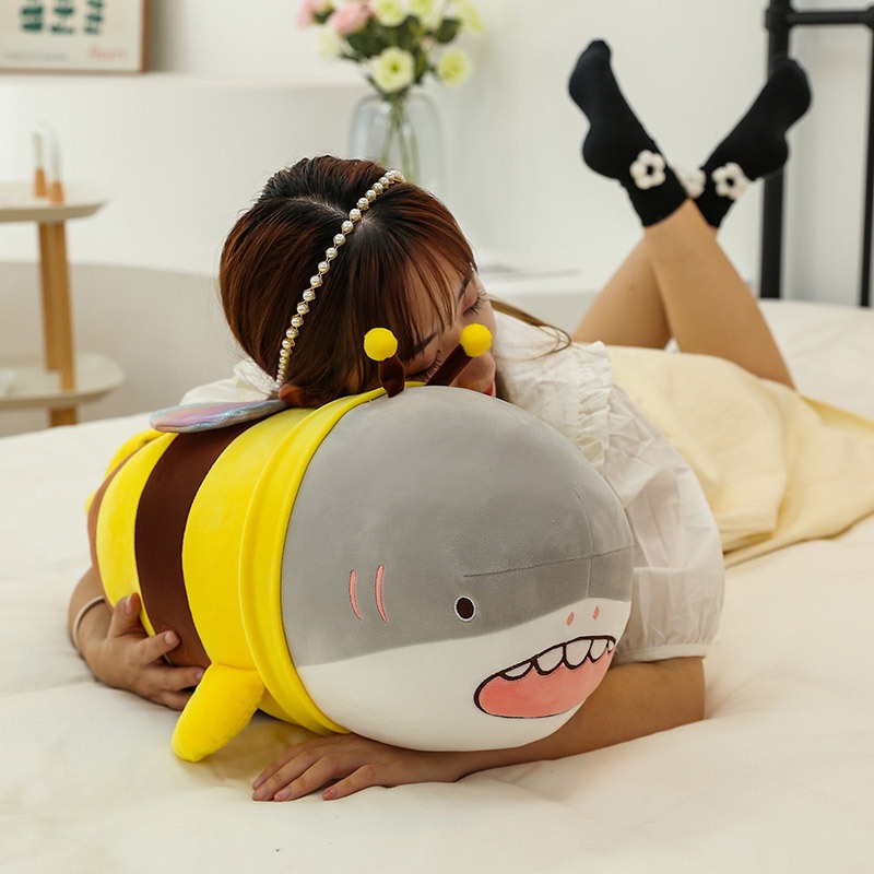 Thú Nhồi Bông Q Hình Cá Mập / Ong / Ong / Ong Xinh Xắn Cho Bé