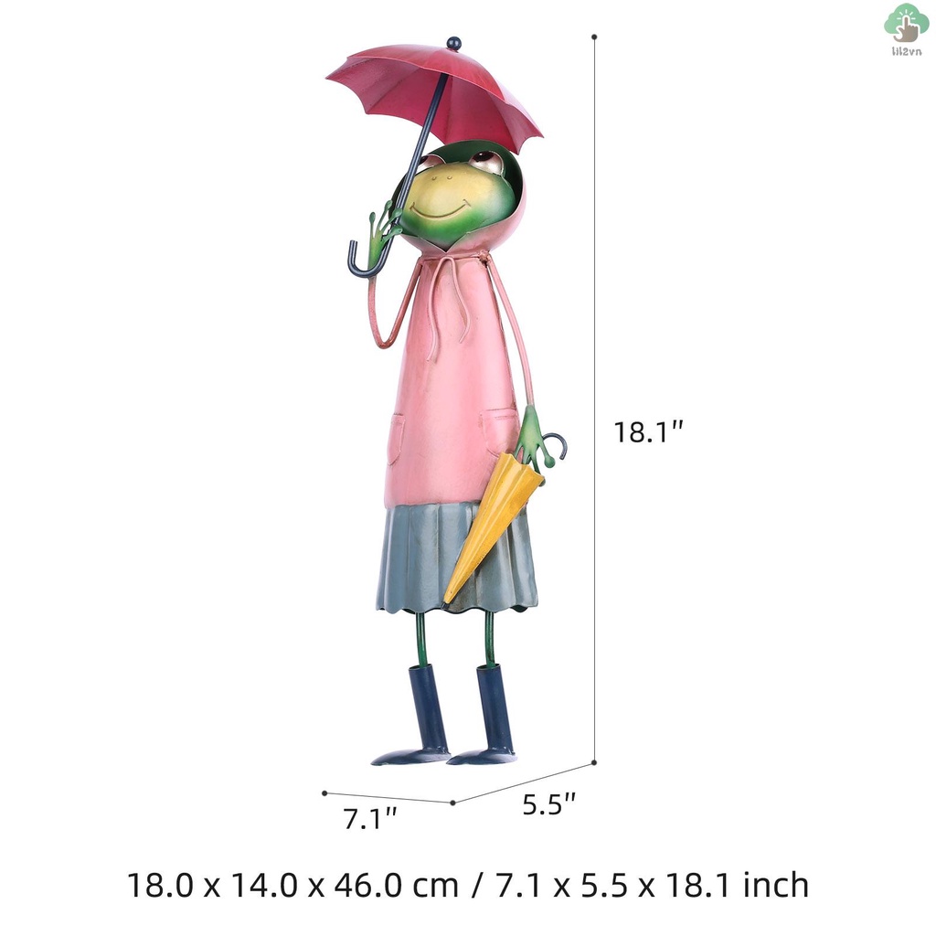 Đồ trang trí Chú Ếch Điêu Khắc Hoạt Hình Lili31 Bằng Kim Loại Trang Trí Bàn Làm Việc