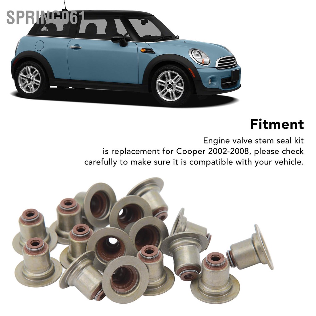 Spring061 16 Chiếc Van Động Cơ Thân Cói Bộ 11340029571 Chống Rò Rỉ Cấu Trúc Nhỏ Gọn Thay Thế Cho Cooper 2002 Đến 2008