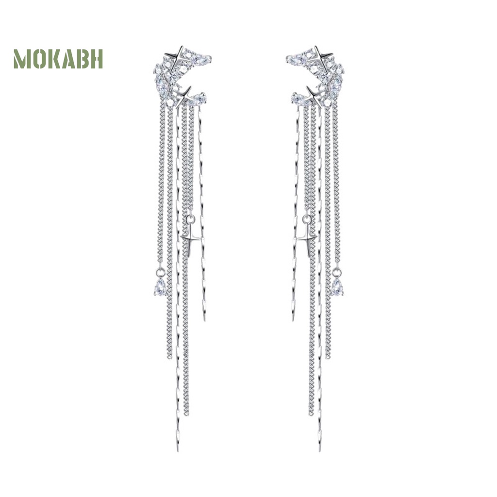 1 Cặp Khuyên Tai Dáng Dài Đính Đá Sang Trọng Cho Nữ