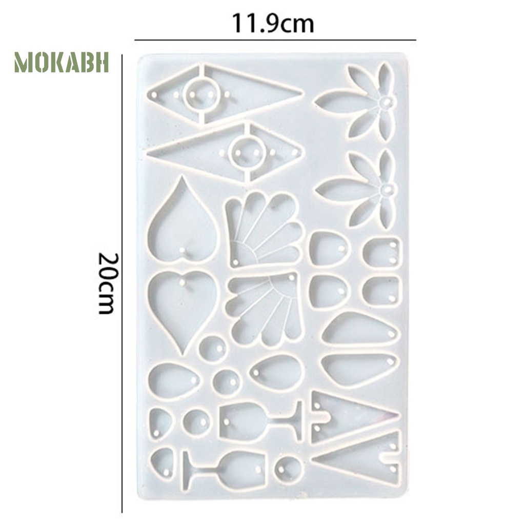 Khuôn Silicone Hình Lá Phong / Trái Tim / Hình Học Làm Bông Tai DIY