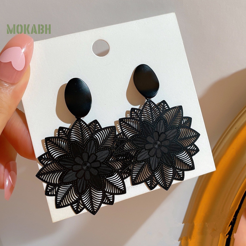 1 Đôi Bông Tai Hình Hoa Phong Cách Gothic Thời Trang