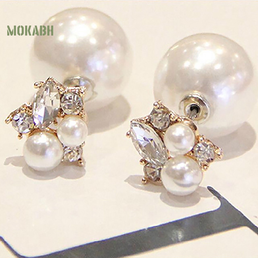 Bông Tai Đính Đá Trang Trí Trước Và Sau Thời Trang Cho Nữ