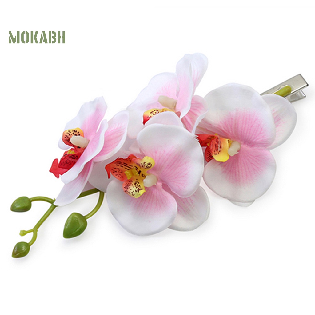 Kẹp Tóc Hoa Phaenopsis Giả Thời Trang Cho Cô Dâu