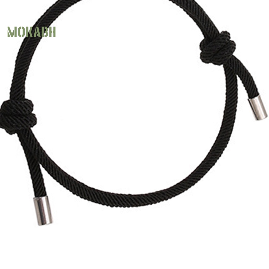 Bộ 2 Vòng Đeo Tay Bằng Hợp Kim Hấp Thụ ic Có Thể Điều Chỉnh Độ Dài Thời Trang