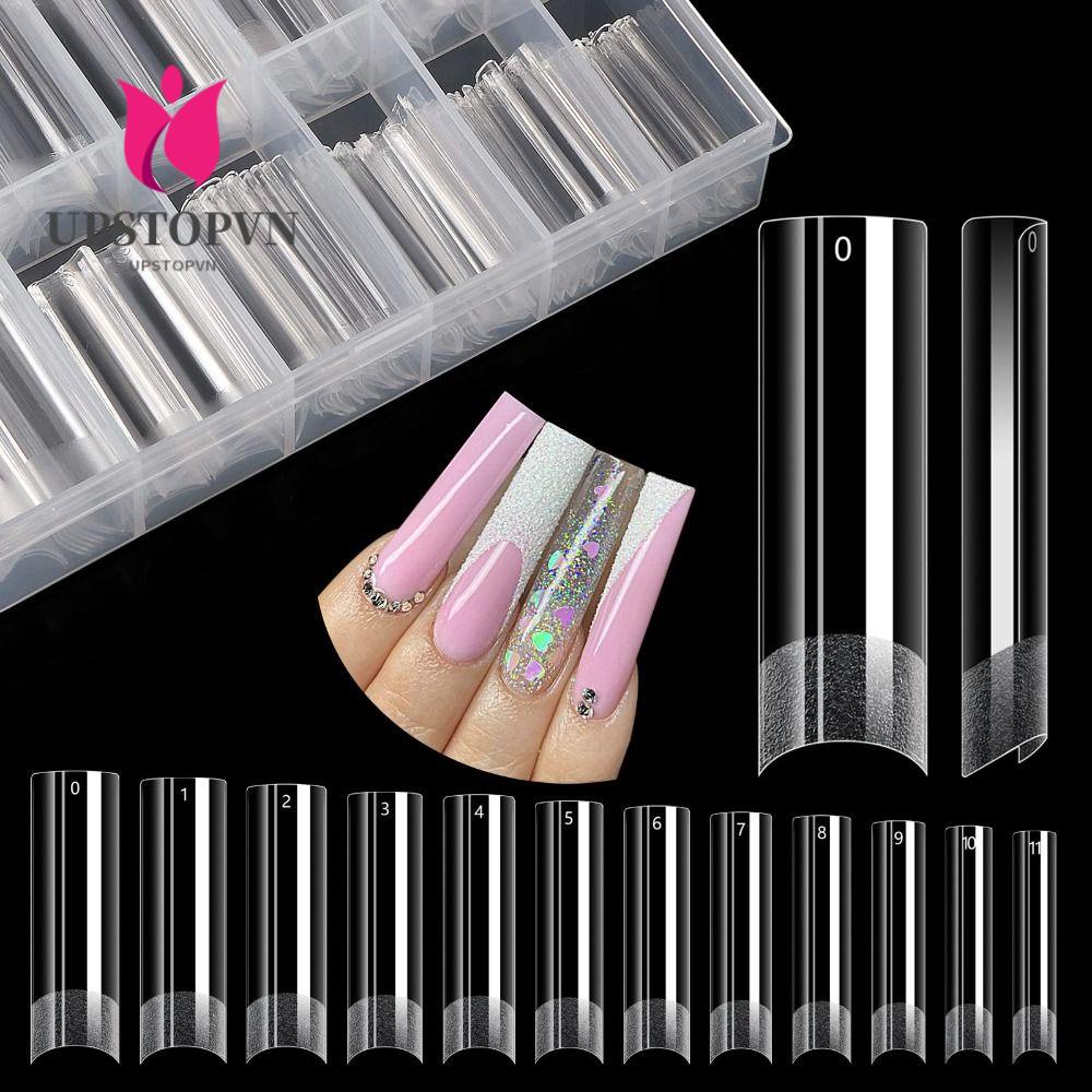 Set 240 Móng Tay Giả Mềm Trong Suốt 12 Kích Cỡ