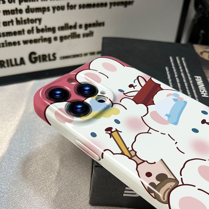 Ốp Điện Thoại Họa Tiết Hoạt Hình Chú Thỏ Dễ Thương Cho Iphone 8iPhone13117 plus xsmax xr12 / / 14pro CVL7