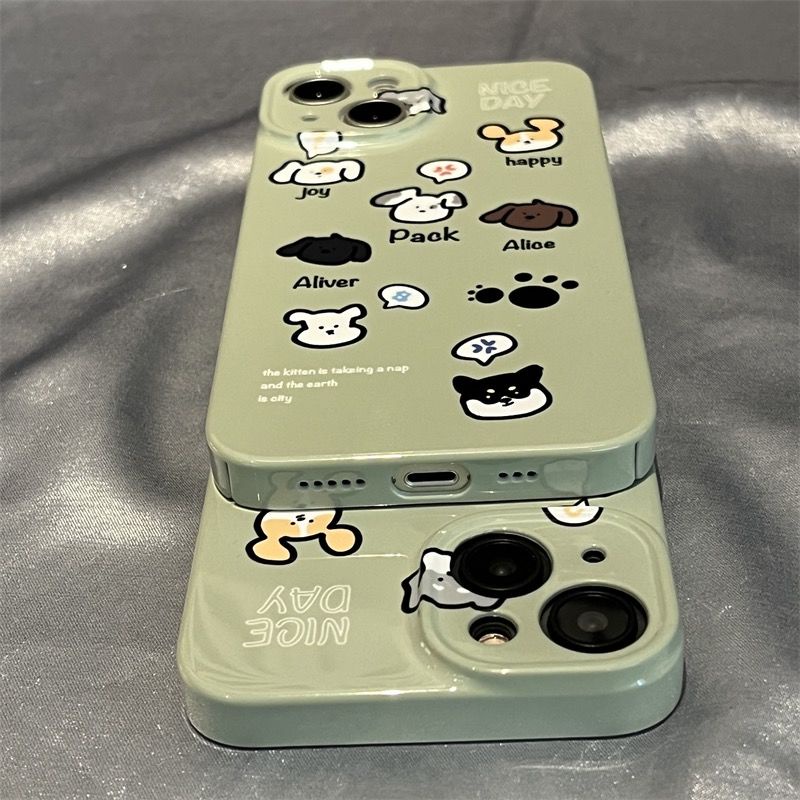 Ốp Điện Thoại Cứng Siêu Mỏng Họa Tiết Cún Hoạt Hình 1412 Cho iPhone13promax AG3F