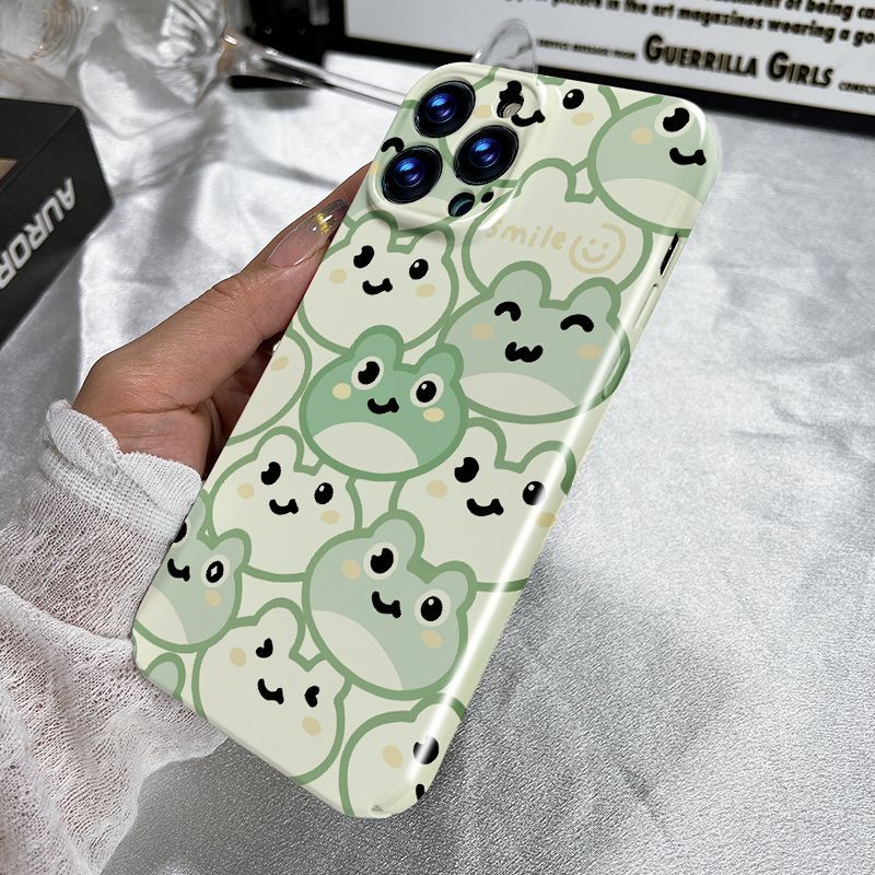 Ốp Điện Thoại Cứng Hình Ếch Dễ Thương Cho iPhone14promax 12XR / 11 8
