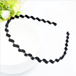 Bờm cài tóc nam - nữ màu đen lượn sóng bằng sắt siêu bền BN39