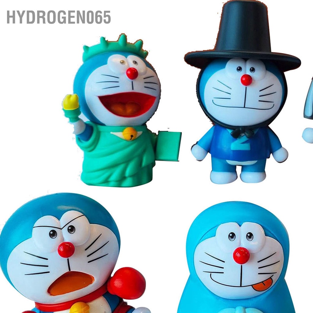 Hydrogen065 6 Chiếc Dễ Thương Màu Xanh Hình Mèo PVC Nhật Bản Nổi Tiếng Anime Hoạt Sưu Tập Búp Bê Dành Cho Trẻ Em Và Người Lớn