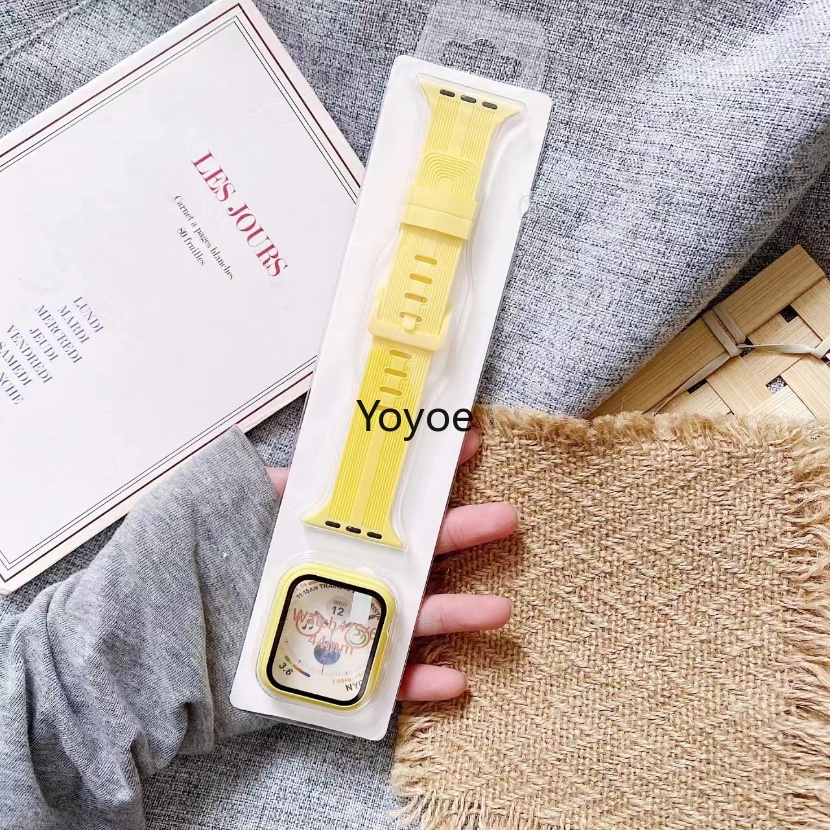 Ốp Silicone + Dây Đeo Thay Thế Cho iWatch 49mm 38mm 42mm 8 7 45mm 44mm 40mm 41mm Series 6 5 3 SE