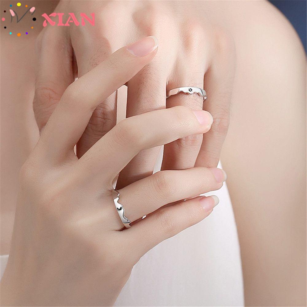 Nhẫn Cặp Thiết Kế Dạng Mở Dễ Điều Chỉnh Thích Hợp Làm Quà Tặng