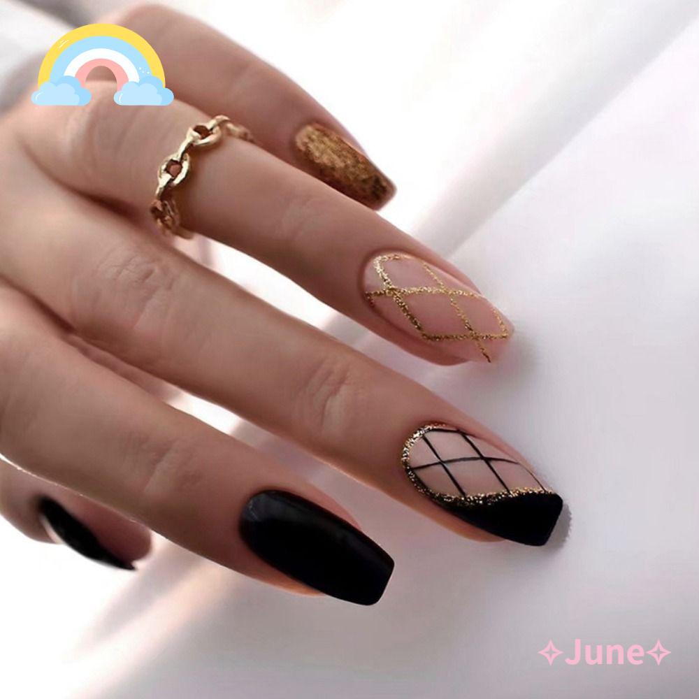 JUNE Set 24 Móng Tay Giả Có Thể Tháo Rời