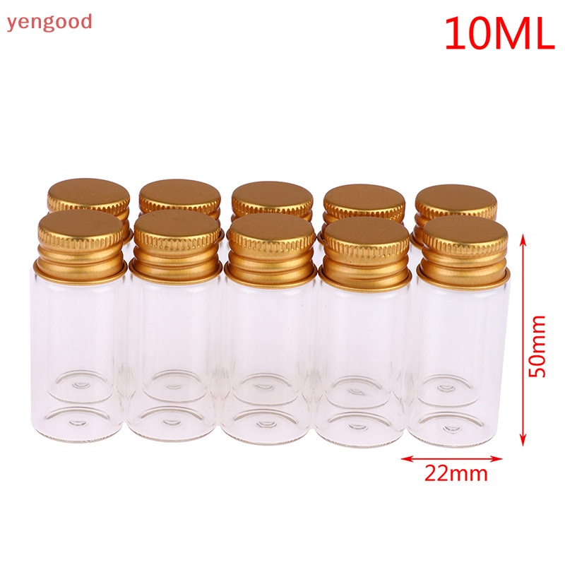 Set 10 Lọ Thủy Tinh Đựng Điều Ước 5 / 7 / 10 / 14 / 18 / 20ML Tiện Dụng