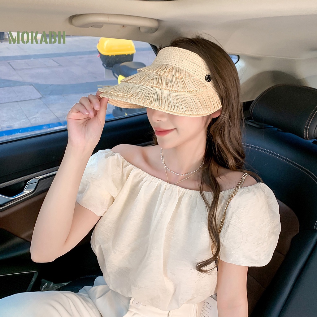 Nón Cối Rộng Vành Màu Trơn Chống Nắng Có Khóa Điều Chỉnh Được Thời Trang Cho Nữ