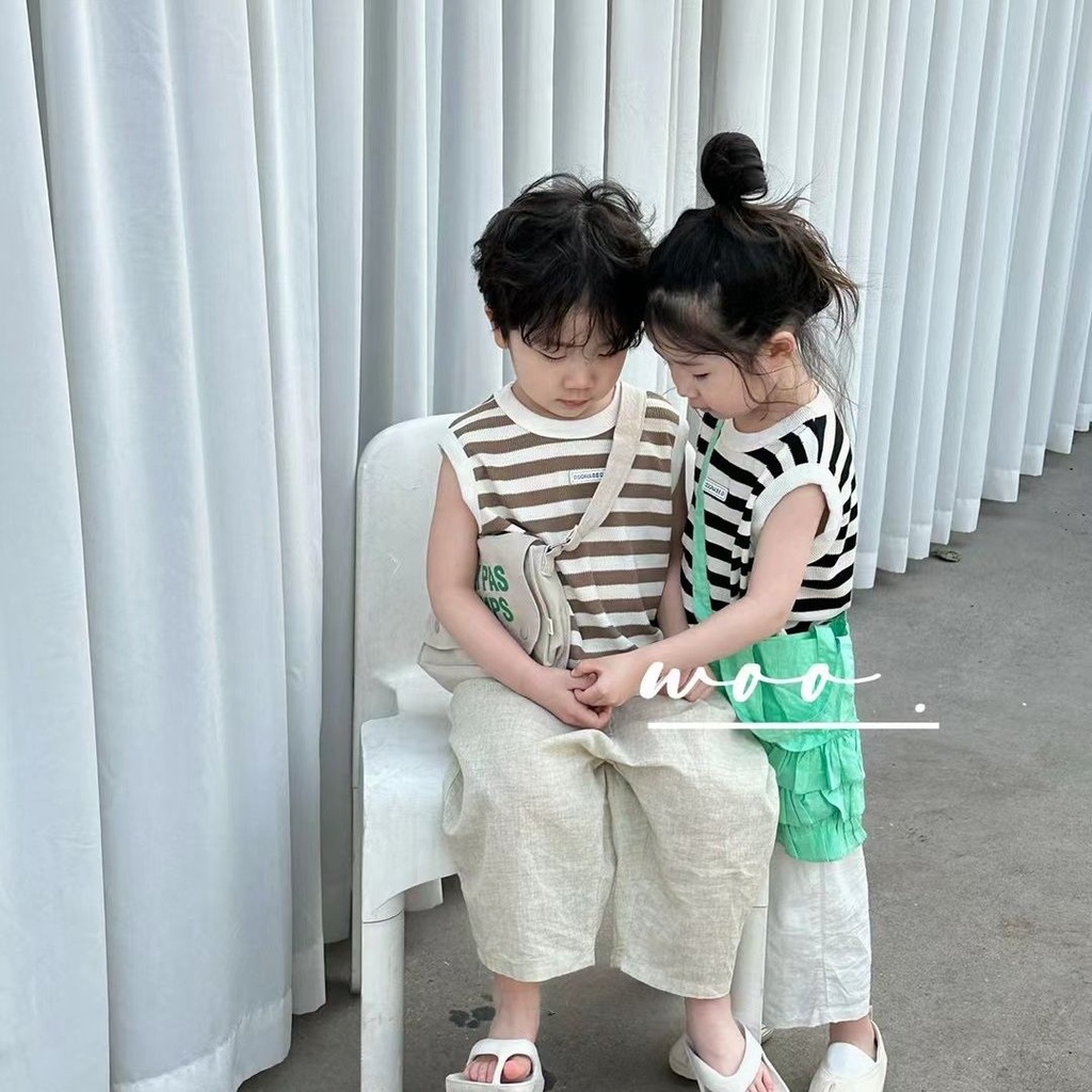 Quần Dài Vải Lanh Cotton Mỏng Chống Muỗi Phong Cách Hàn Quốc Thời Trang Xuân Hè Cho Bé