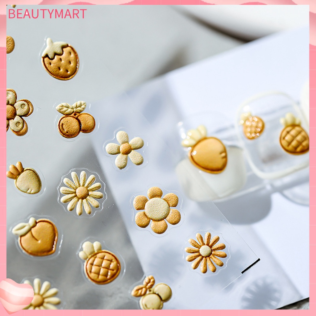 Miếng Dán Trang Trí Móng Tay Tự Dính Chống Thấm Nước Siêu Mỏng Họa Tiết Hoa Tinh Tế