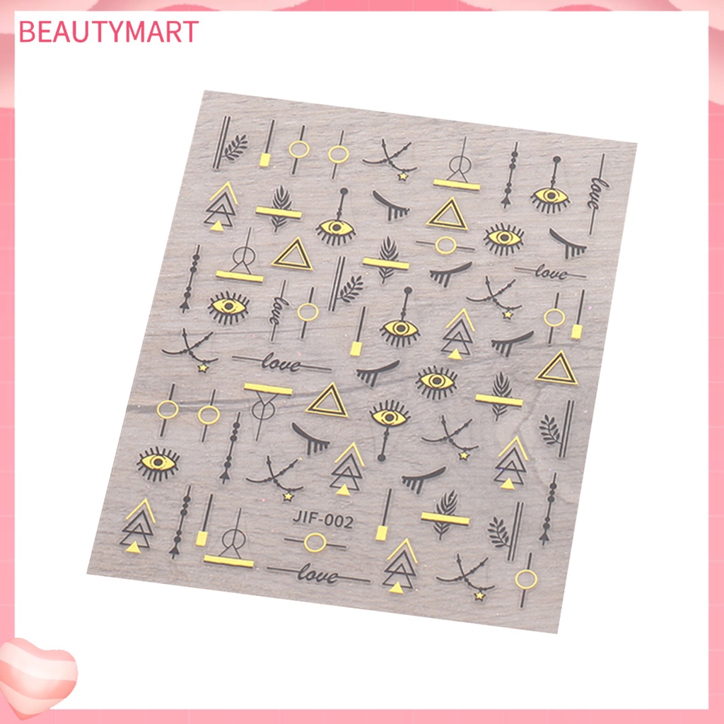 Miếng Dán Trang Trí Móng Tay Hình Trăng Sao Trái Tim Tinh Tế