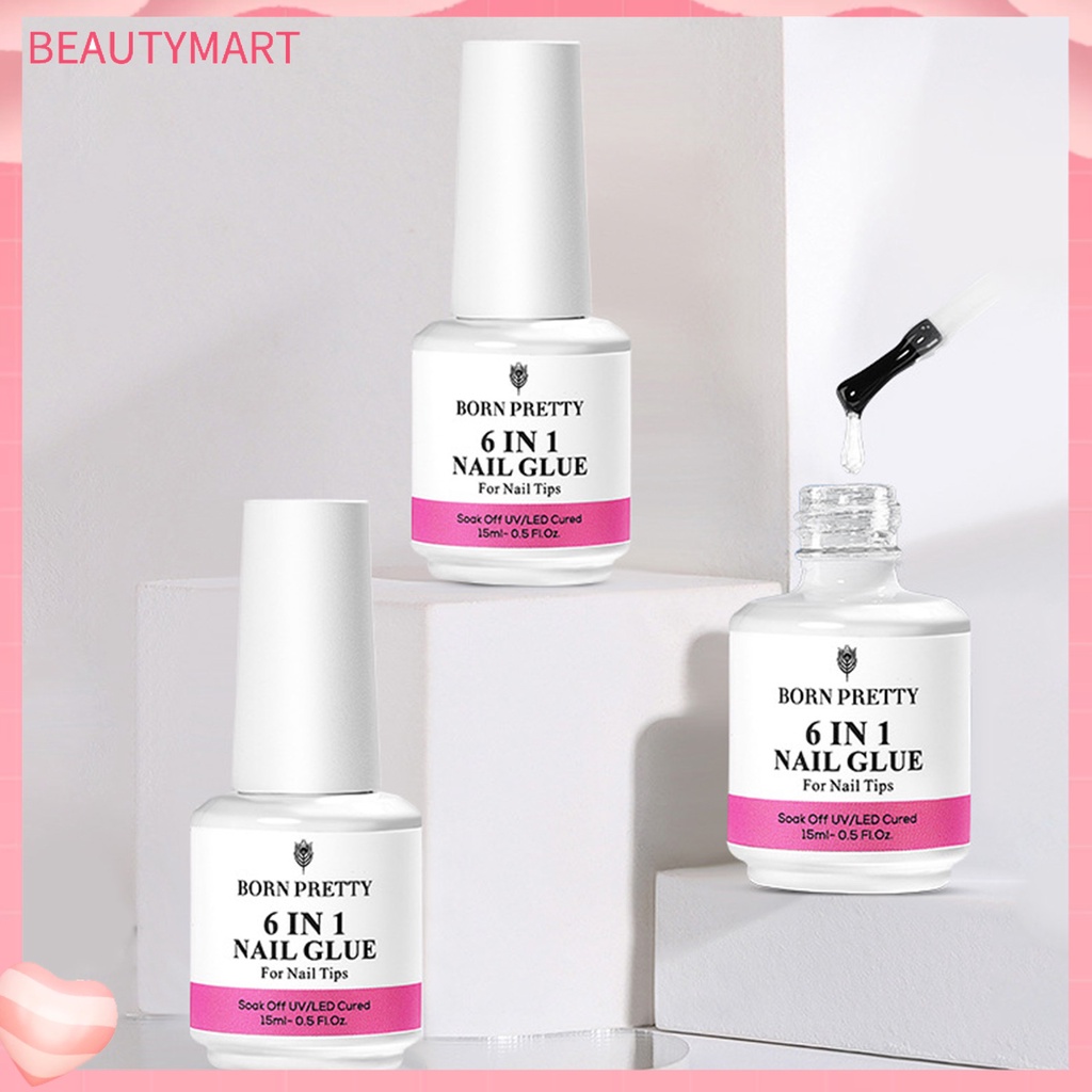 Keo Nối Dài Móng Tay 15ml Nhanh Khô Không Gây Kích Ứng 6 Trong 1