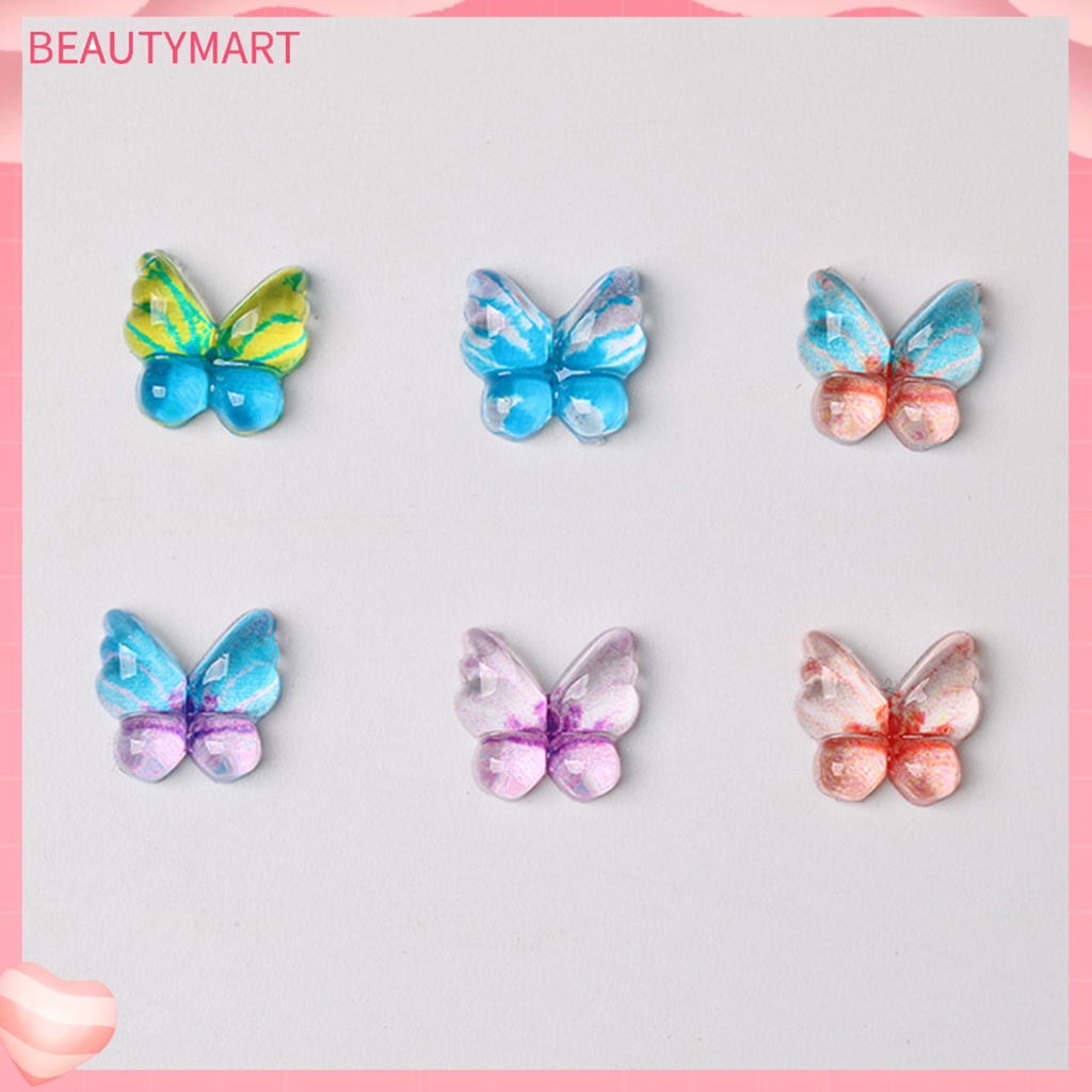 1 Túi Phụ Kiện Trang Trí Móng Tay Hình Bướm Nhiều Màu Sắc Dễ Thương Cho Nữ