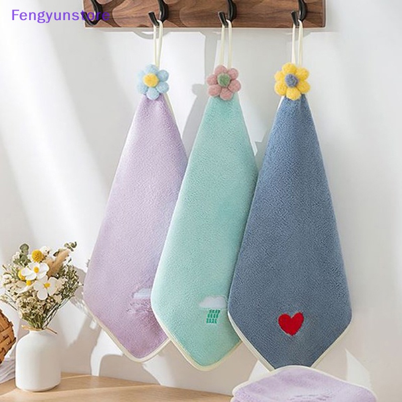 Khăn Lau Tay Vải Nhung San Hô Mềm Mại Thấm Hút Nước Khô Nhanh Dùng Trong Nhà Bếp / Phòng Tắm