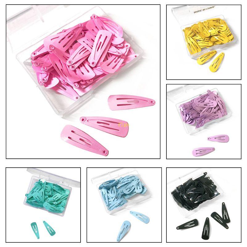 Set 50 Kẹp Tóc Mini 3cm Bằng Hợp Kim Hình Giọt Nước Phong Cách Hàn Quốc Cho Nữ