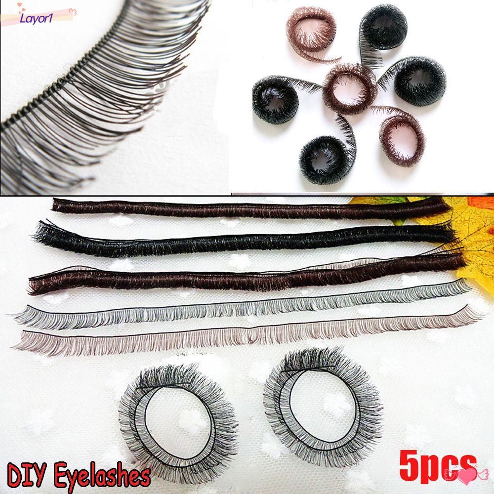 Set 1 Lông Mi Giả Dài 20cm Màu Đen / Nâu Dành Cho Búp Bê DIY