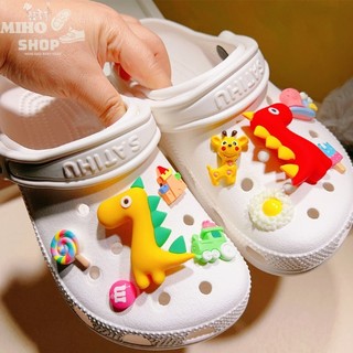 Bộ 10 Sticker Charm Khủng Long Đính Dép Crocs Miho House