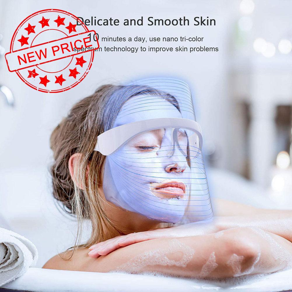 Mặt Nạ Đèn Led Photon Làm Đẹp Ba Màu Sắc Có Thể Sạc Lại S9Y4