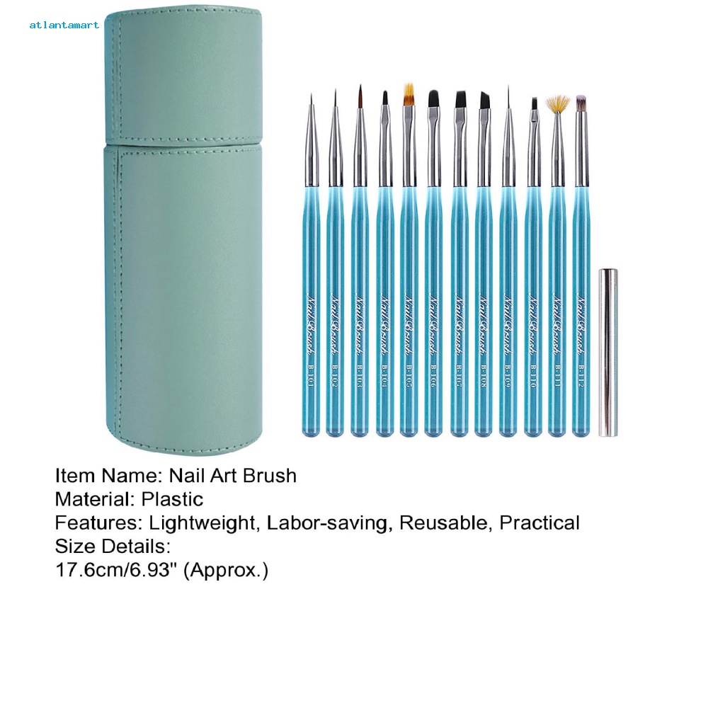Túi Đựng Đồ Dùng Cao Cấp Tiện Dụng| 1 Bộ Cọ Vẽ Móng Tay Bằng Nhựa Lông Mềm Siêu Nhẹ Chống Chảy Xệ Có Thể Tái Sử Dụng Tiết Kiệm Sức Lao Động