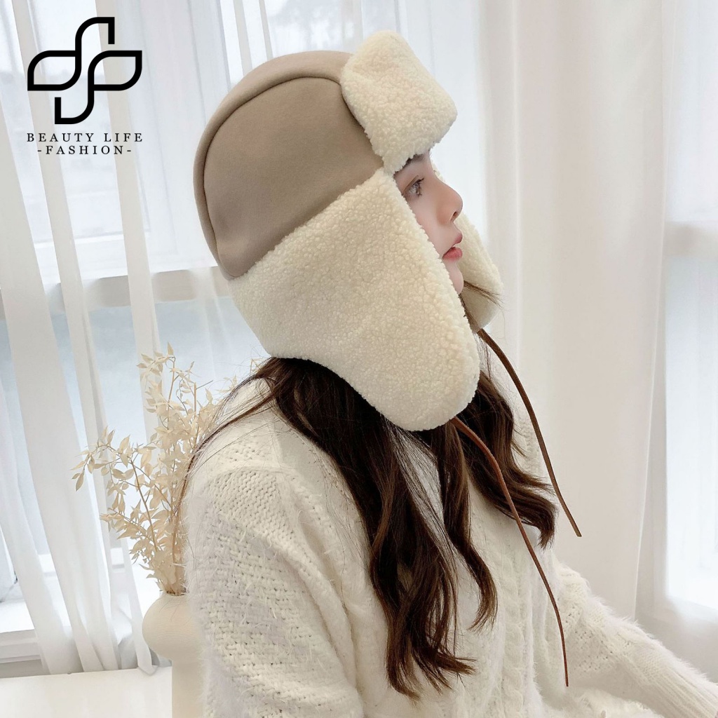Mũ Trùm Đầu Mềm Mại Dày Dặn Che Tai Chống Gió Thoải Mái Giữ Ấm Mùa Đông Cho Cặp Đôi