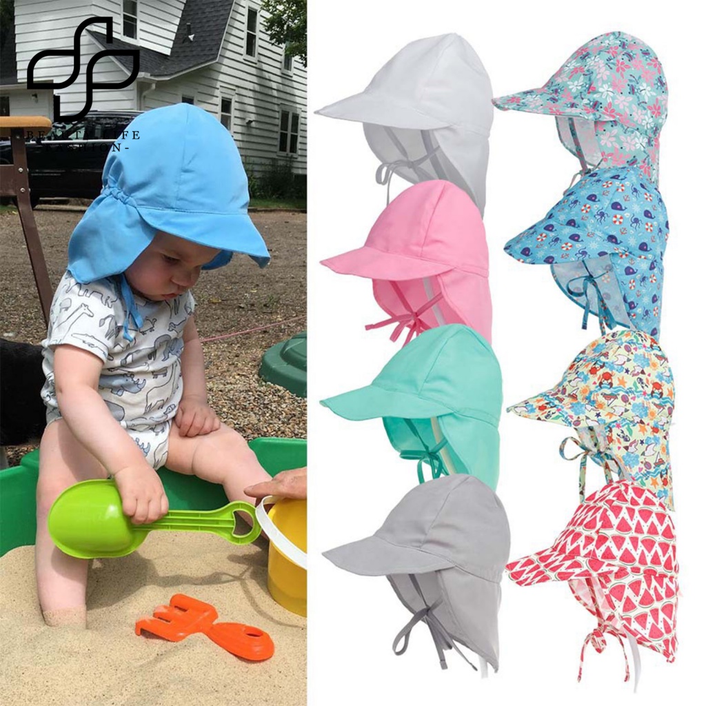 Nón Che Nắng Mềm Mại Màu Trơn Gấp Gọn Được Dành Cho Bé