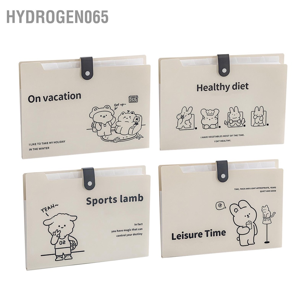 Hydrogen065 Mở rộng thư mục tệp Phân loại 8 lớp Ghi nhãn Thư Accordian không thấm nước tài liệu cho biên lai