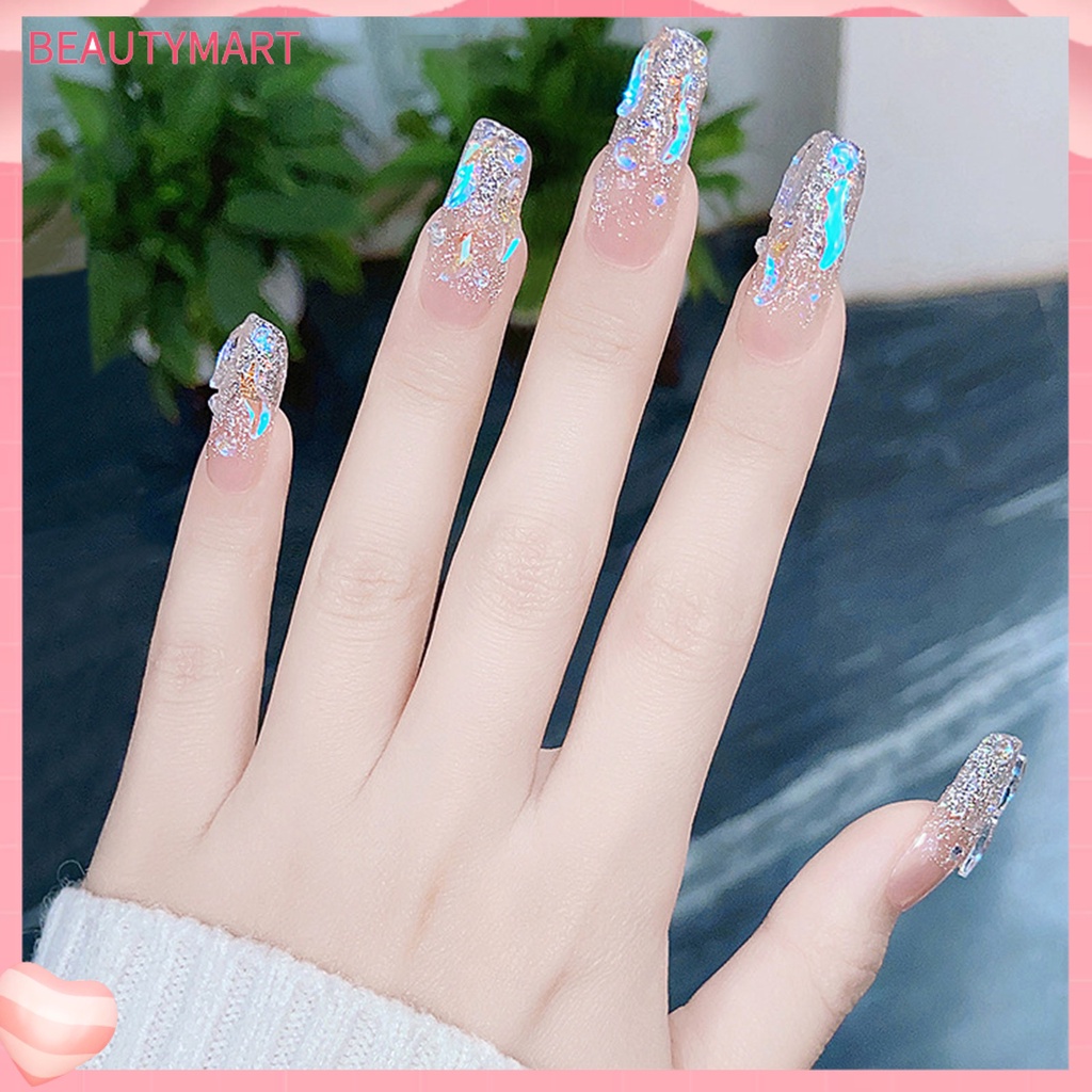 Phụ Kiện Trang Trí Móng Tay Hình Dạng Bất Đối Xứng Lấp Lánh Chống Thấm Nước DIY